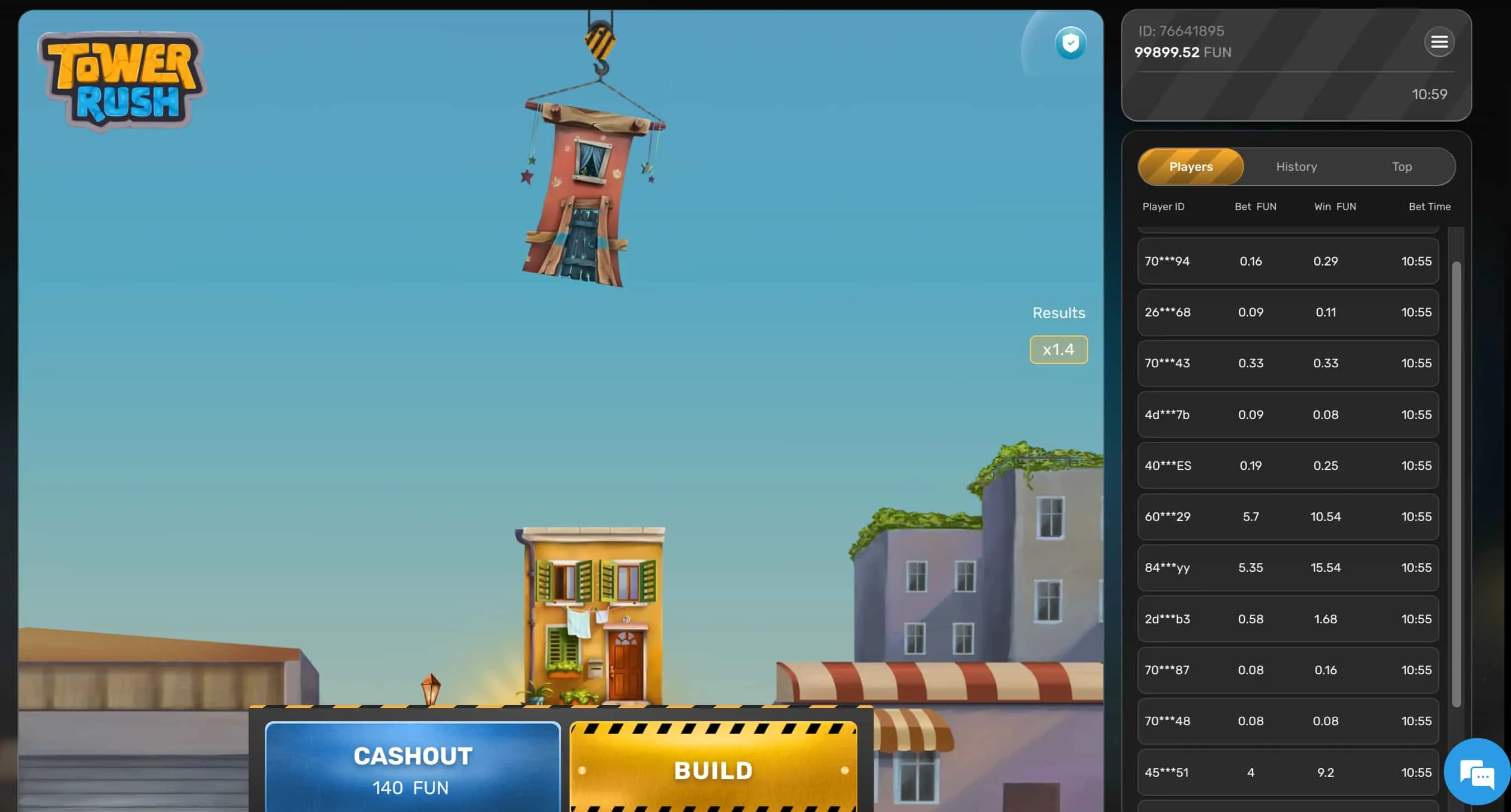 Spielprinzip: Runde, Multiplikator-Verlauf und Cash-Out